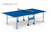 Теннисный стол  Start Line  Olympic Optima blue - компактный стол для небольших помещений со встроенной сеткой - Sport Kiosc