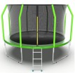 Батут EVO Jump Cosmo 12ft (366 см) (Green) с внутренней сеткой и лестницей - Sport Kiosk