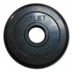  Диски обрезиненные, чёрного цвета, 51 мм, Atlet MB-AtletB50-5 - Sport Kiosk