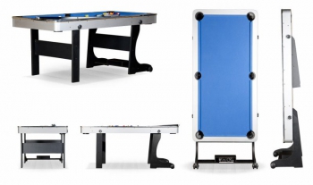 Складной бильярдный стол для пула «Team I» 6 ф (черный) ЛДСП - SportKiosk, г. Сургут, пр. Мира 33/1 оф.213
